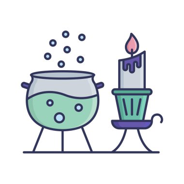 Cadılar Bayramı Gıda Doldurma - İllüstrasyon vektör simgesi Kolayca düzenleyebilen veya değiştirebilen