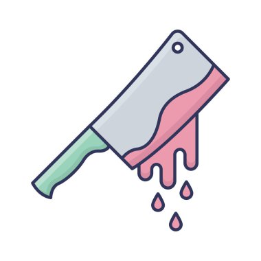 Kolayca düzenleyebilen ve düzenleyebilen korkutucu AxeFill- Resim vektör simgesi