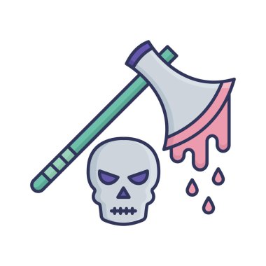 Cadılar Bayramı AxeFill- İllülasyon vektör simgesi kolayca düzenleyebilir ya da değiştirebilir