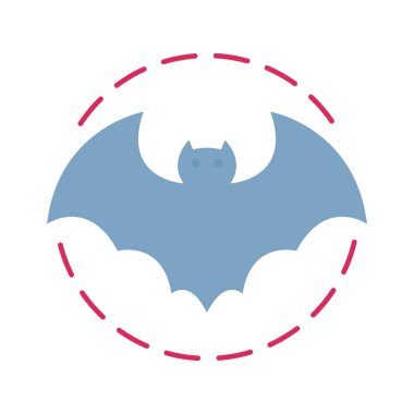 Kolayca değiştirebilen veya düzenleyebilen vampir yarasa yassı vektör simgesi