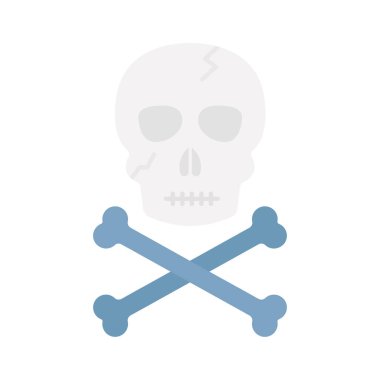 Kolayca değiştirebilen ya da düzenleyebilen ölü başlık düz vektör simgesi