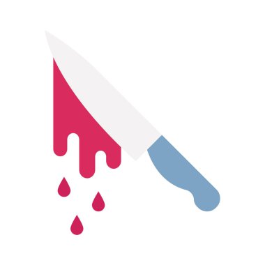 Öldürücü bıçak yassı vektör simgesi kolayca değiştirilebilir ya da düzenlenebilir