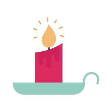 Sihirli mumlar Düz vektör simgesi Kolayca değiştirilebilir veya düzenlenebilir