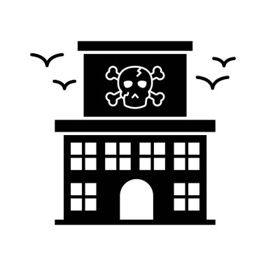Lanetli konak Glyph vektör simgesi kolayca düzenlenebilir ya da düzenlenebilir