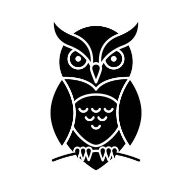 Kolayca değiştirebilen ya da düzenleyebilen kötü baykuş sembolü vektör simgesi