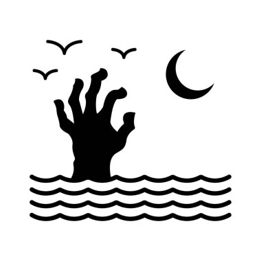 Kötülük Glyph vektör simgesinden çıkıyor. Bu simge kolayca değiştirilebilir ya da düzenlenebilir