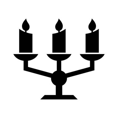 Dekoratif mum sembolü vektör simgesi. Kolayca değiştirilebilir veya düzenlenebilir.