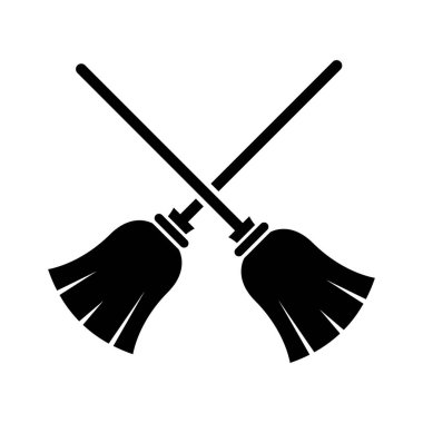 Uçan süpürge vektör simgesi kolaylıkla değiştirebilir ya da düzenleyebilir