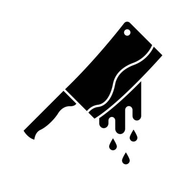 Kolayca değiştirebilen veya düzenleyebilen korkutucu AxeGlyph vektör simgesi