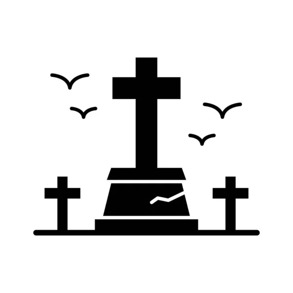 Gravestoneglyph Icono Vector Que Puede Modificar Editar Fácilmente — Vector de stock