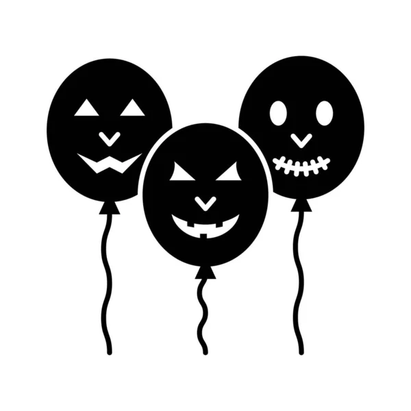 수정하거나 수있는 Spooky Balloonsglyph Vector Icon — 스톡 벡터