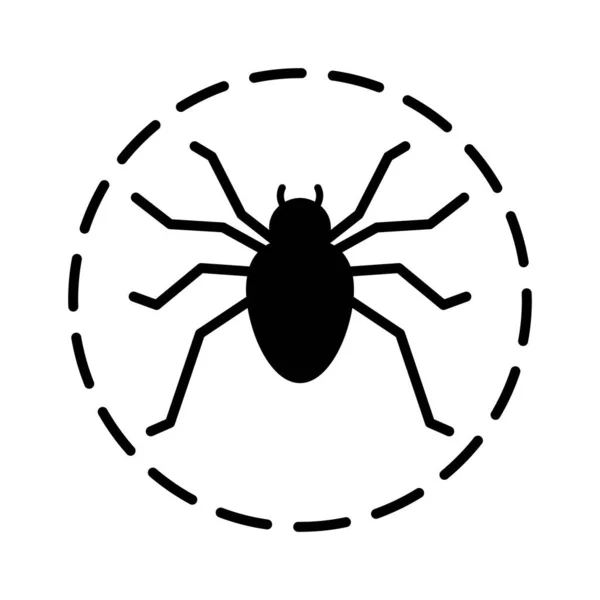 Kolayca Değiştirebilen Düzenleyebilen Ölümcül Örümcek Şekil Vektör Simgesi — Stok Vektör