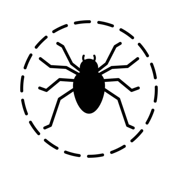 Halálos Spiderglyph Vektor Ikon Amely Könnyen Módosíthatja Vagy Szerkesztheti — Stock Vector