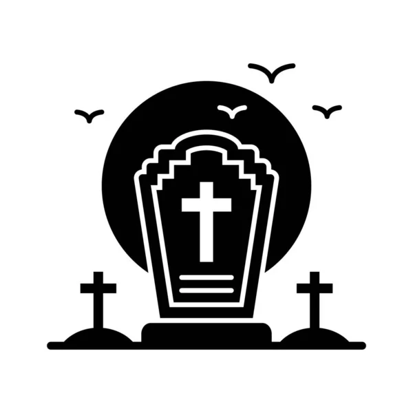 수정하거나 수있는 Spooky Graveglyph 아이콘 — 스톡 벡터