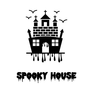 Terk edilmiş ev Glyph Başlık vektör simgesi ile kolayca düzenlenebilir veya değiştirilebilir