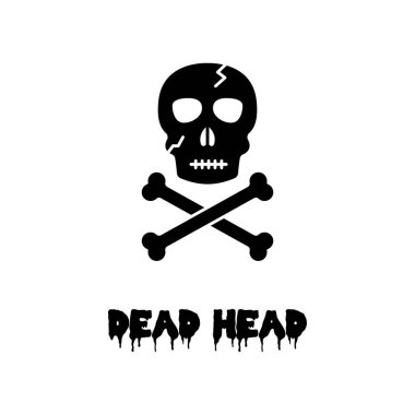 Başlık vektör simgesiyle ölü başlık Kolayca düzenlenebilir ya da değiştirilebilir