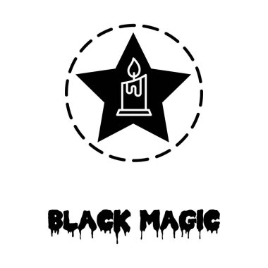 Başlık vektör simgesiyle kolayca düzenleyebilen ya da düzenleyebilen Kara Sihirli Glyph