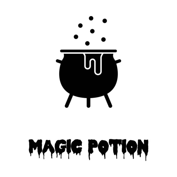 Magic Potglyph Com Ícone Vetor Título Que Pode Facilmente Modificar — Vetor de Stock