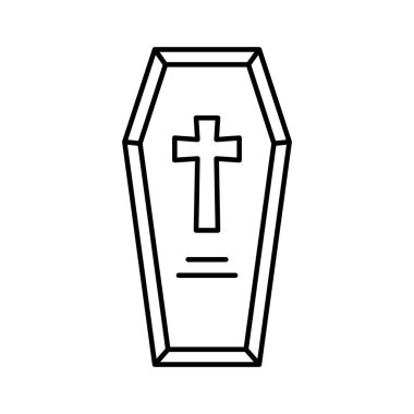Kolayca değiştirebilen veya düzenleyebilen Ölüm Cenaze Çizgisi vektör simgesi