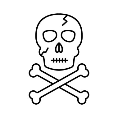 Kolayca değiştirebilen ya da düzenleyebilen ölü başlık çizgisi vektör simgesi