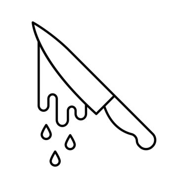 Öldürücü bıçak çizgisi vektör simgesi kolayca değiştirilebilir ya da düzenlenebilir