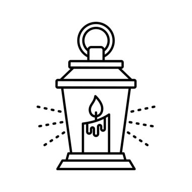 Kolayca değiştirebilen ya da düzenleyebilen klasik lanternLine vektör simgesi