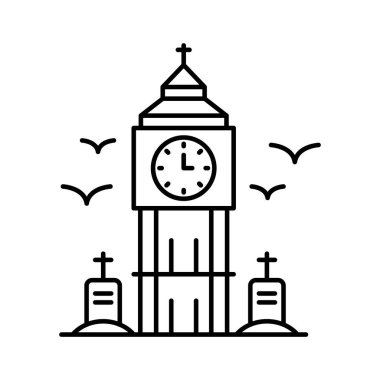 GravestoneLine vektör simgesi kolayca değiştirilebilir ya da düzenlenebilir