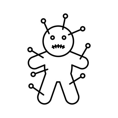 Voodoo bebek hattı vektör simgesi kolayca düzenlenebilir ya da düzenlenebilir