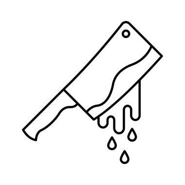 Kolayca değiştirebilen ya da düzenleyebilen korkutucu AxeLine vektör simgesi