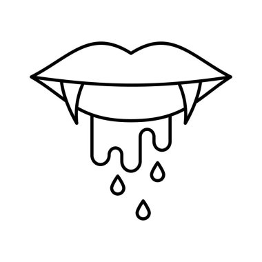 Kanlı ruj çizgisi vektör simgesi Kolayca değiştirilebilir veya düzenlenebilir