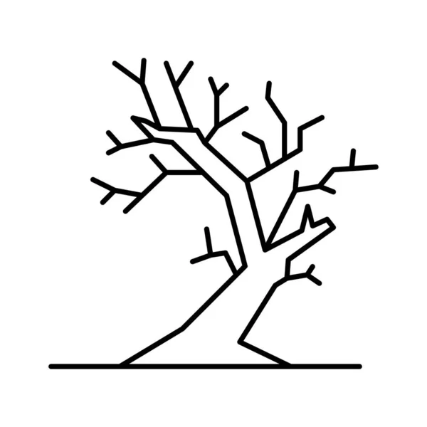 수정하거나 수있는 Spooky Treeline Vector Icon — 스톡 벡터