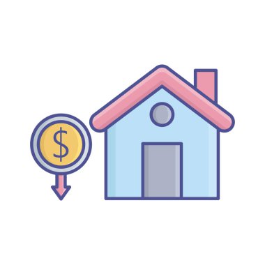 Kolayca düzenleyebilen ya da düzenleyebilen Ev Fiyatı Vektör simgesi