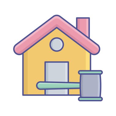 Kolayca değiştirilebilen ya da düzenlenebilen Ev Doldur vektör simgesini emret