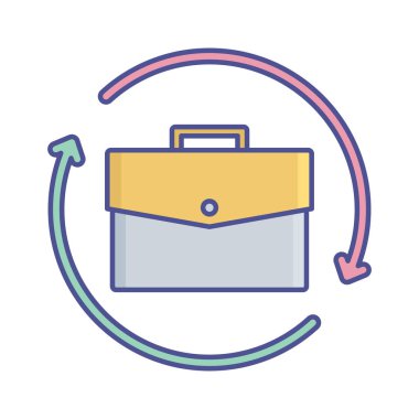 Kolayca değiştirebilen ya da düzenleyebilen el çantası vektör simgesi doldur