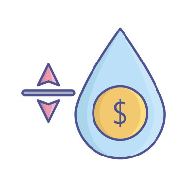 Yakıt fiyatlandırma vektör simgesi kolayca düzenlenebilir ya da değiştirilebilir