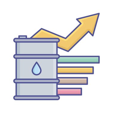 Kolayca düzenleyebilen ya da düzenleyebilen yağ fiyatları vektör simgesi