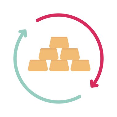 Kolayca değiştirebilen veya düzenleyebilen altın değerli Düz vektör simgesi