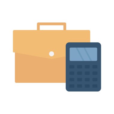 Kolayca düzenleyebilen veya düzenleyebilen Portföy hesaplama Düz vektör simgesi