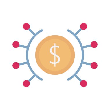 Kolayca değiştirebilen ya da düzenleyebilen bölünmüş Düz vektör simgesi