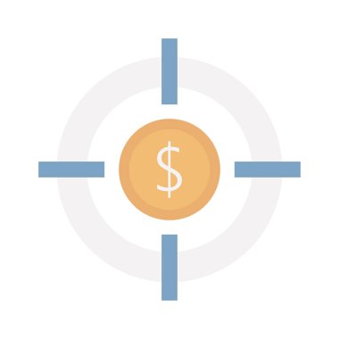 Kolayca değiştirebilen ya da düzenleyebilen CrosshairDüz vektör simgesi