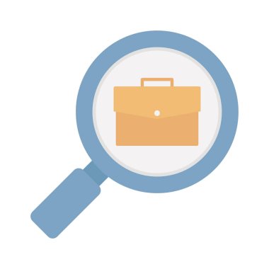 Kolayca değiştirebilen veya düzenleyebilen MagnifierFlat vektör simgesi