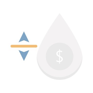 Yakıt fiyatları Düz vektör simgesi kolayca düzenlenebilir ya da değiştirilebilir