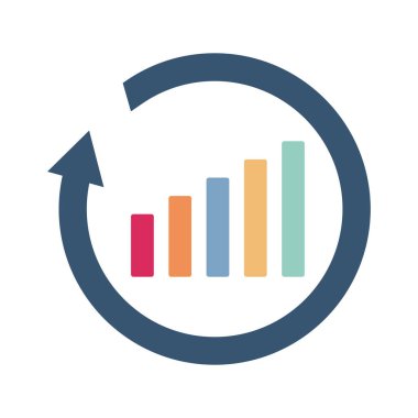 bar chartDüz vektör simgesi Kolayca düzenleyebilen veya düzenleyebilen