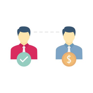 Paylaşımcı Düz vektör simgesi kolayca düzenleyebilir ya da değiştirebilir