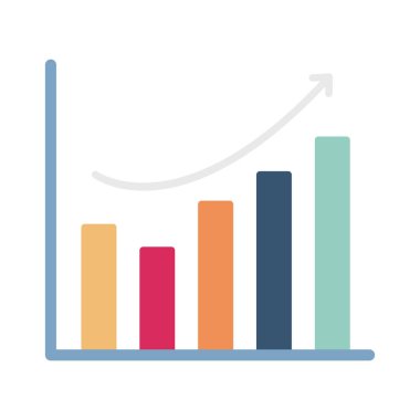 bar chartDüz vektör simgesi Kolayca düzenleyebilen veya düzenleyebilen