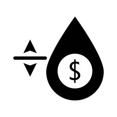 Yakıt fiyatları Glyph vektör simgesi kolayca değiştirilebilir veya düzenlenebilir