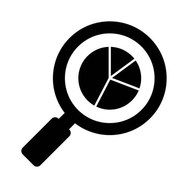 Kolayca değiştirebilen ya da düzenleyebilen veri analizi Glyph vektör simgesi