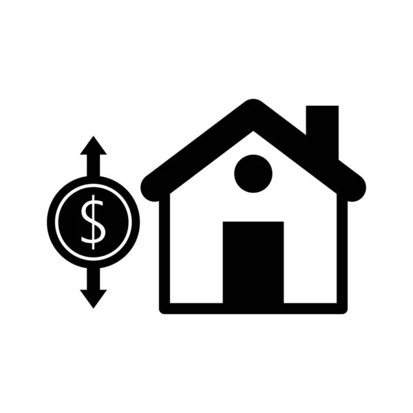 House Värdeglyph Vektor Ikon Som Lätt Kan Ändra Eller Redigera — Stock vektor