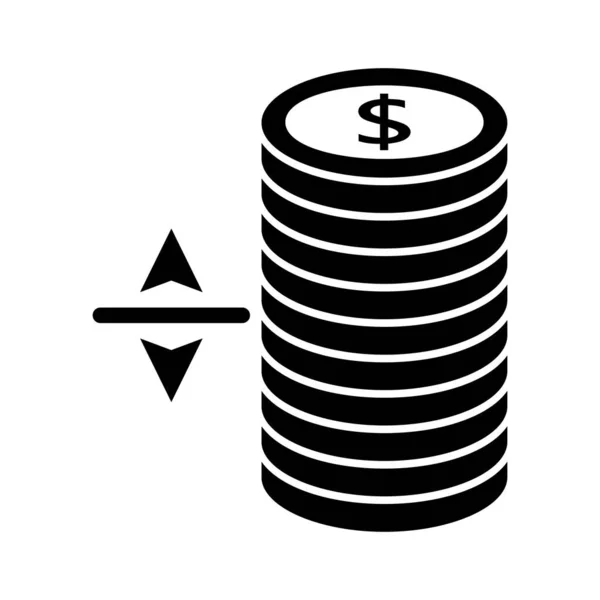 Kolayca Değiştirebilen Düzenleyebilen Financeglyph Vektör Simgesini Finanse — Stok Vektör