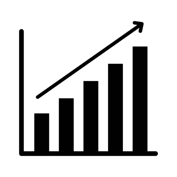 Ícone Vetorial Growthglyph Que Pode Facilmente Modificar Editar — Vetor de Stock